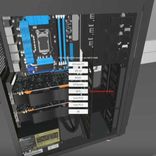 这款《PC组装模拟》可以让你练习组装自己的电脑