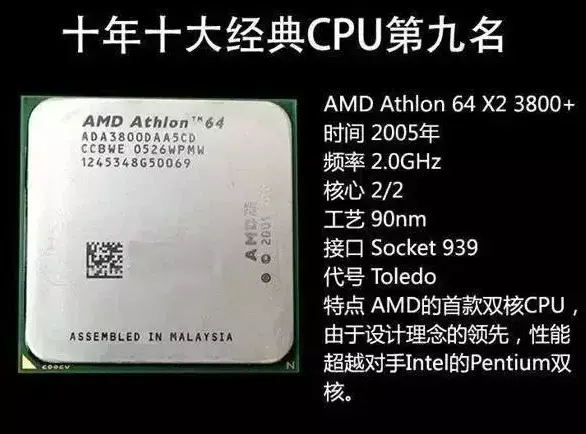 十年中最经典的十大CPU，你用过几款？